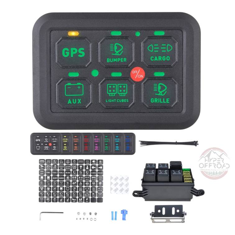 کیت سیم کشی و صفحه کلید 6 کانال آفرودی رله دار